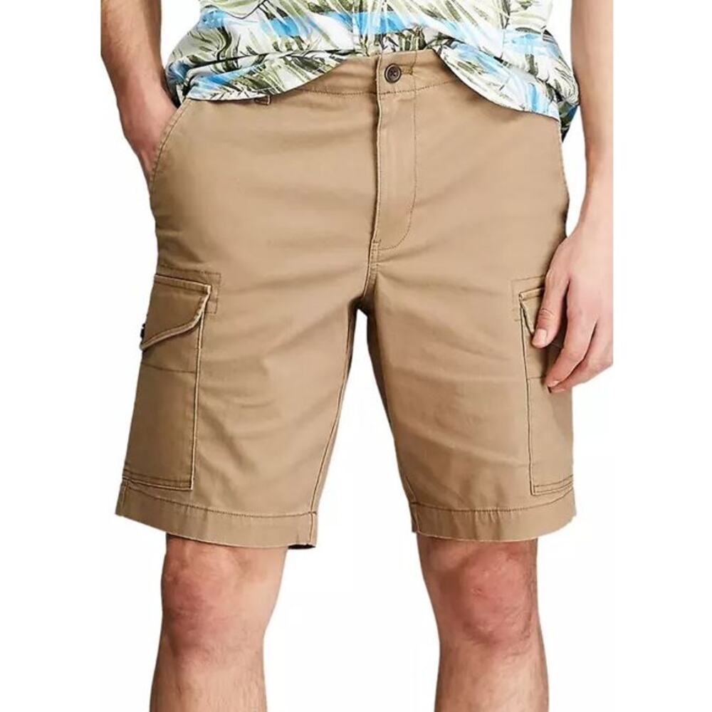 Chaps Beige Khaki Cargo Front & Side Pocket Classic Shorts 32